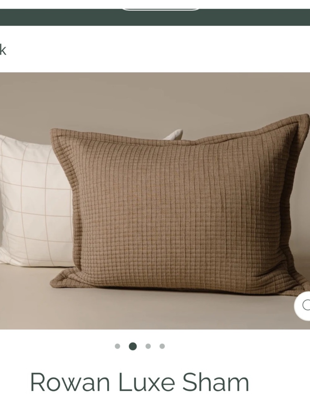 Rowan Luxe Sham - Taupe
